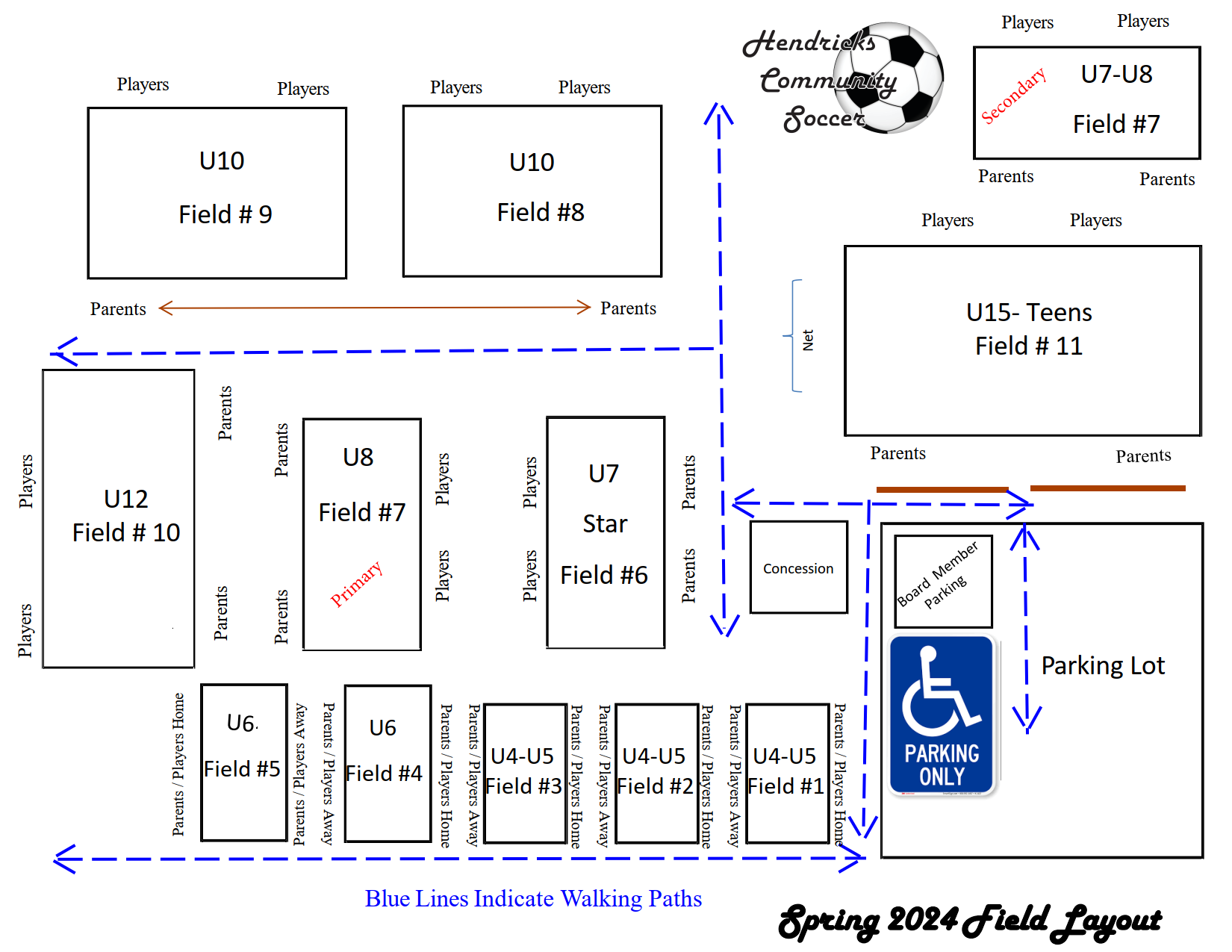 Spring 2024 Soccer Field Layout